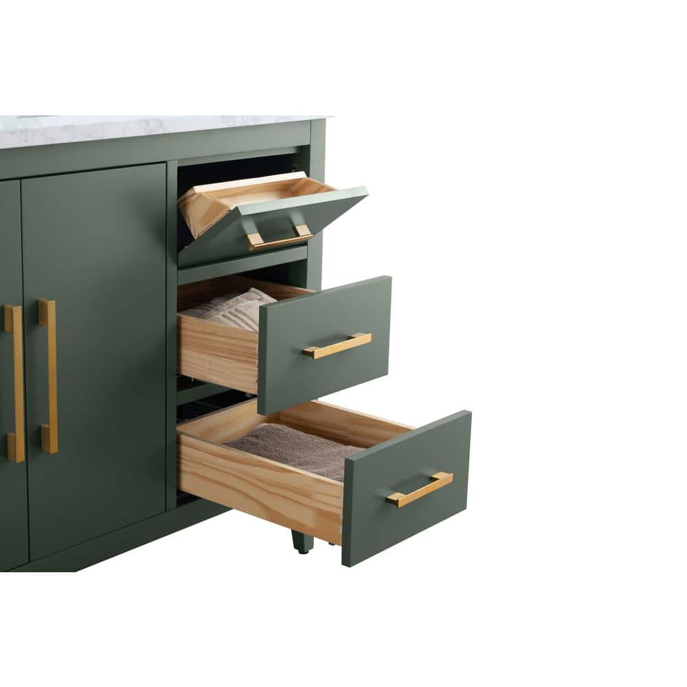Vintage Green 36" Single Bathroom Vanity with Gold Hardware