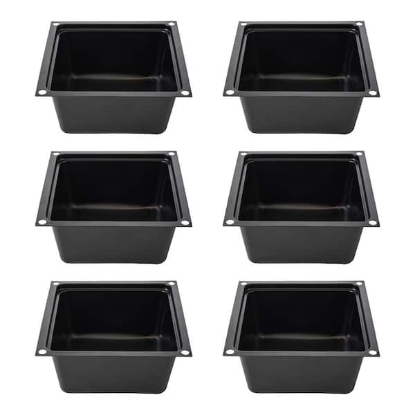 AMERICAN BUILT PRO 15 in. Black Plastic Multi-Purpose Utility Tub Box (6-Pack)