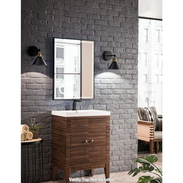 James Martin Vanities Linden 23.6 in. W x 18.1 in. D x 33.5 in. H Single Bath Vanity Cabinet without Top in Whitewashed Walnut