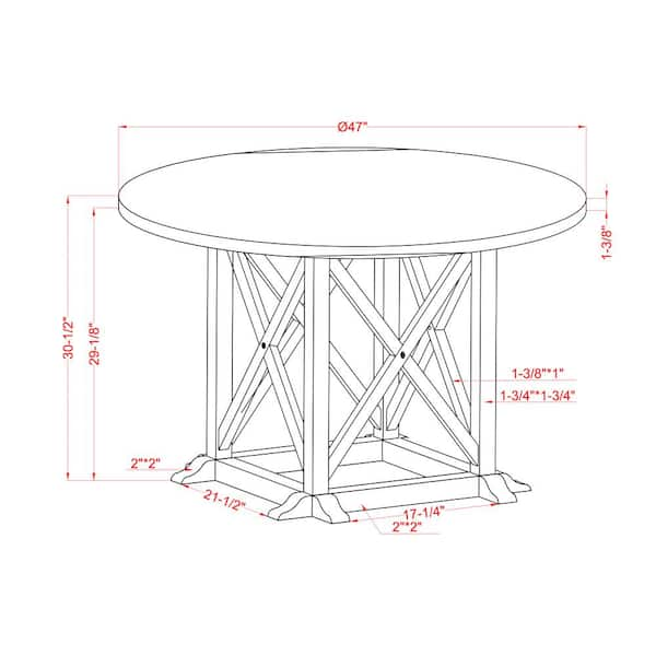 6 seat round online table dimensions