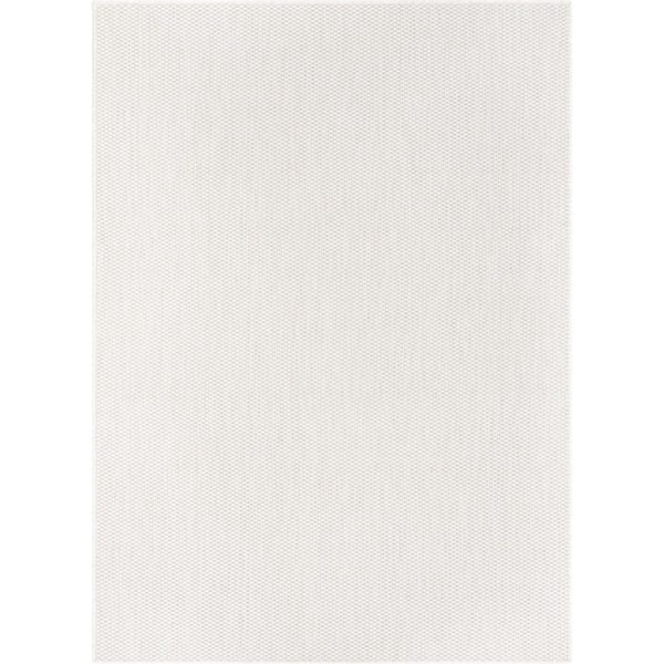 Medusa Leif Nordic Geometric Pattern Ivory 5 ft. 3 in. x 7 ft. 3 in. Flatweave Indoor/Outdoor Area Rug