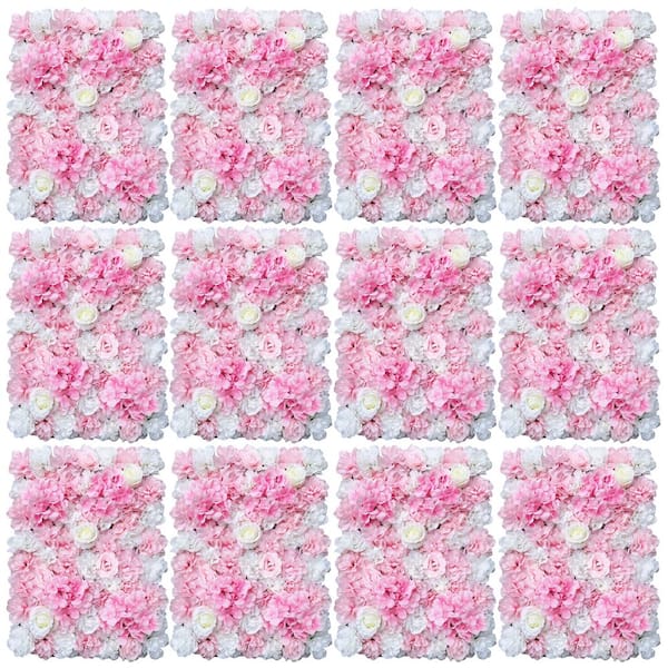 YIYIBYUS 24 in. x 16 in. Pink Artificial Rose Hydrangea Premium