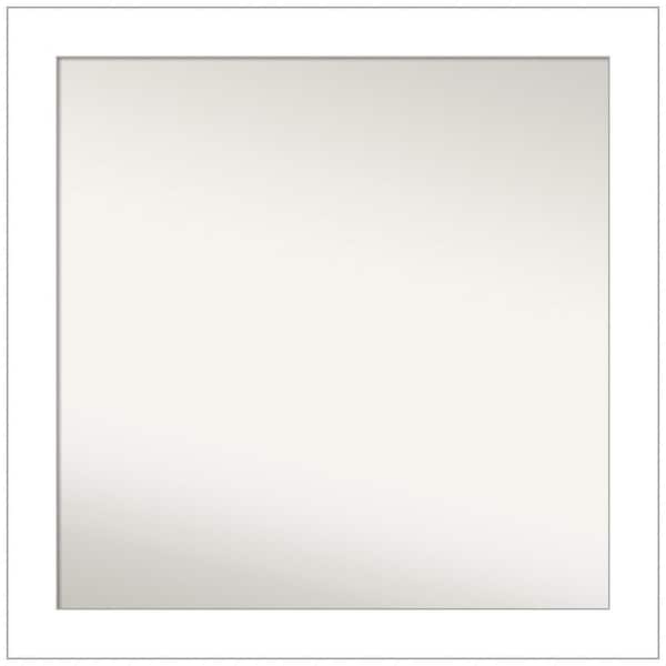 Amanti Art Wedge White 30 in. W x 30 in. H Non-Beveled Bathroom Wall Mirror in White