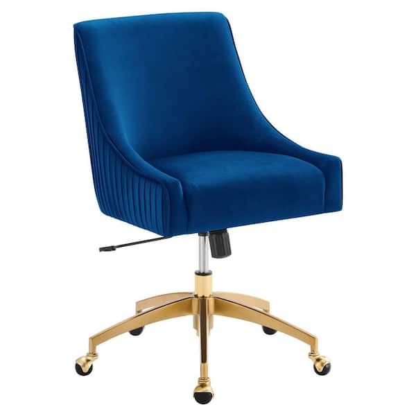 Discern Navy Performance Velvet Office Chair