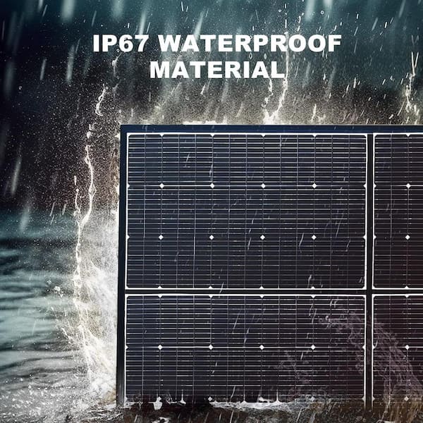 Vrbgify 600-Watt Monocrystalline Portable Solar Panel Waterproof