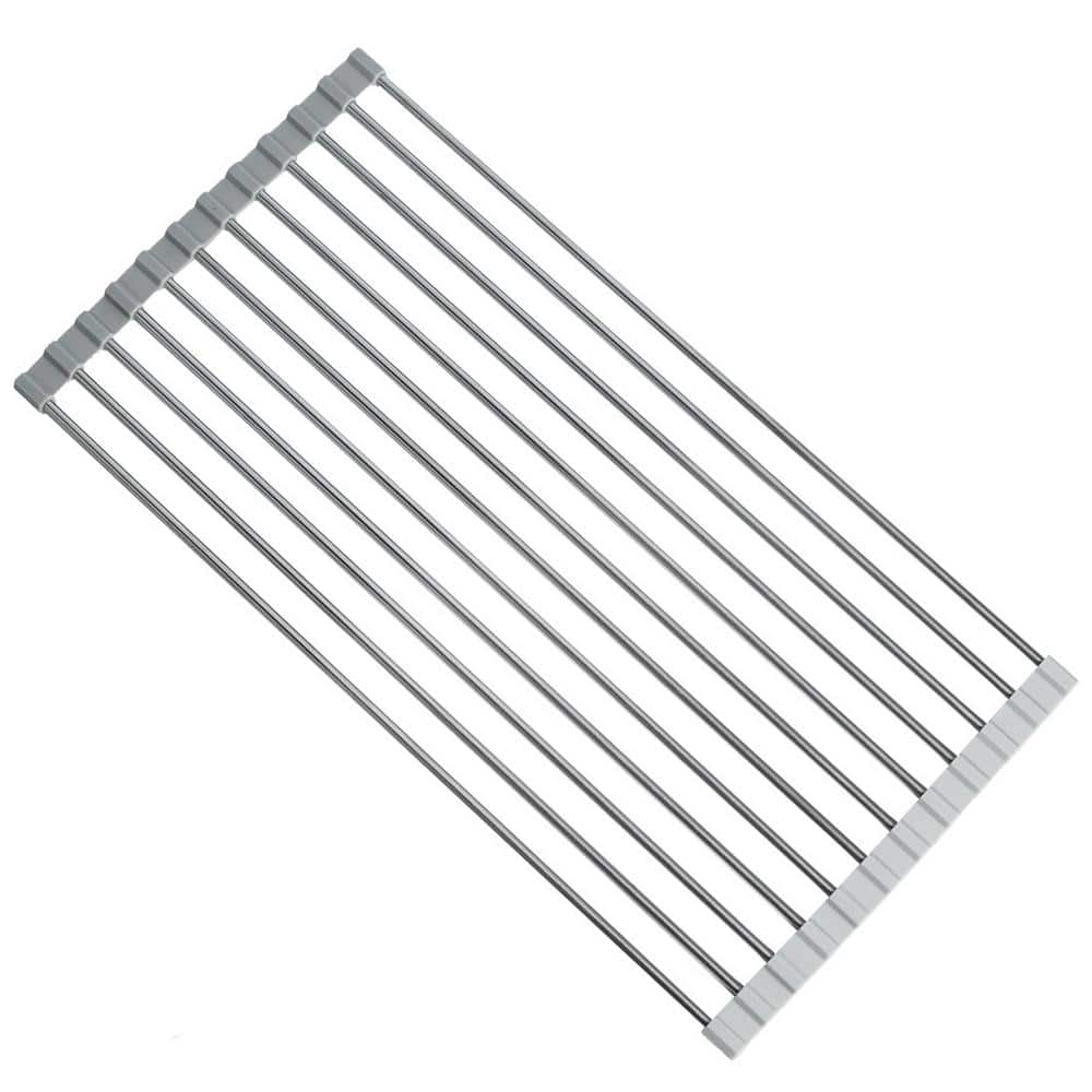 20 in. X 9 in. Sink Dish Drying Rack in Stainless Steel