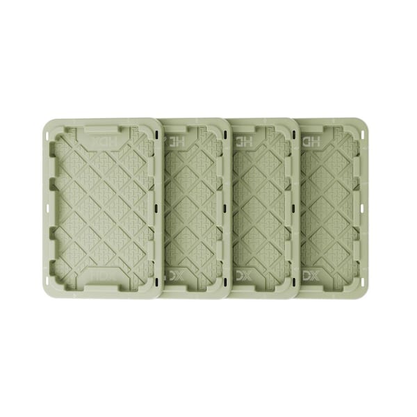 Army Green 27 Gal. Storage Tote Lid 4-pack