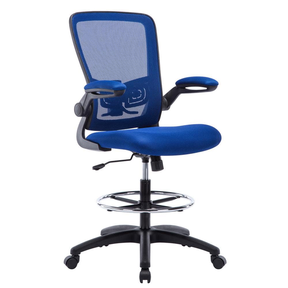 homestock-blue-high-desk-ergonomic-drafting-tall-office-chair-for