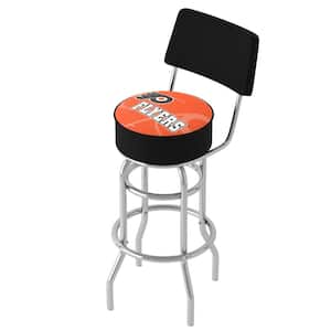 Philadelphia Flyers Watermark 31 in. Red Low Back Metal Bar Stool with Vinyl Seat