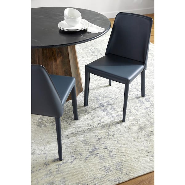 Livabliss Blanca Modern Dining Chair, Ink Blue, 33 in. H x 18 in. W x 24 in. D, 33 in. H x 18 in. W x 24 in. D