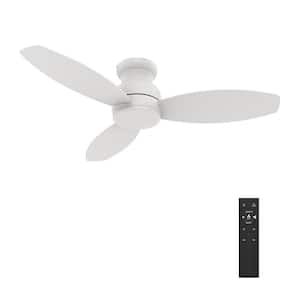 Osborn 48 in. Indoor White 10-Speed DC Motor Flush Mount Ceiling Fan with Remote Control