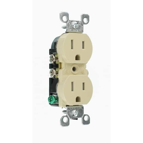 15 Amp 125 V Tamper Resistant Duplex Outlet/Receptacle, Ivory (1-Pack) T5320-I