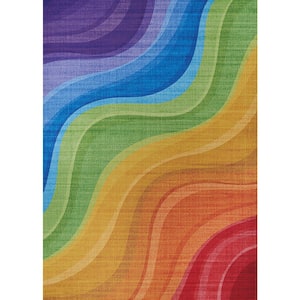 Rainbow Candiland Multicolor 5 ft. x 8 ft. Area Rug
