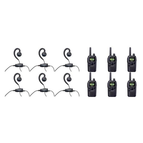 Kenwood ProTalk UHF 2-Way Business Radio with C-Ring In-Line Push-To-Talk Headset (12-Pack)