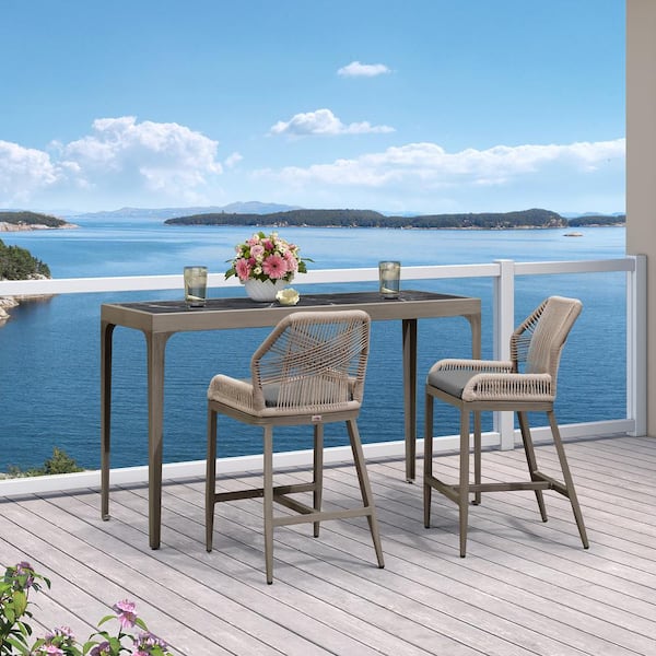 Bar Stool Outdoor Bar Top Table PURPLE LEAF Modern Aluminum