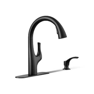 KOHLER Avi Single-Handle Pull Out Sprayer Kitchen Faucet in