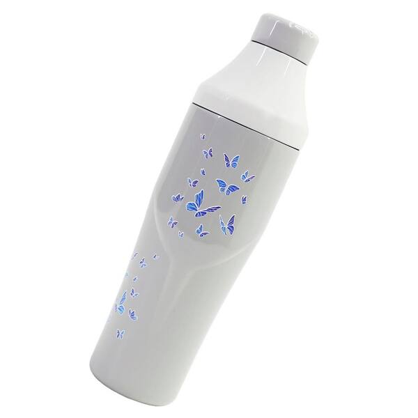 24oz Double Wall Vacuum Insulated Cocktail Shaker 18/8 Stainless Steel Twist Lid Measurements Silvery