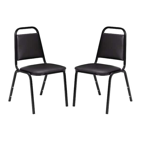 National Public Seating Panther Black Vinyl Upholstered Banquet Chair (2-Pack)