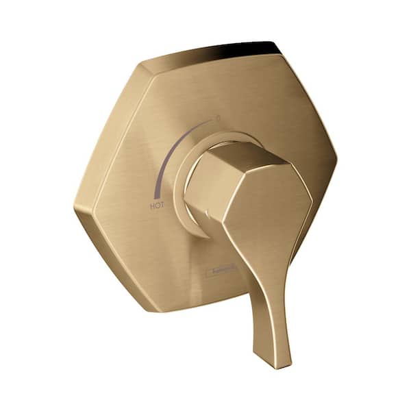Locarno 1-Handle Wall Mount Shower Trim Kit in Brushed Bronze Valve Not Included