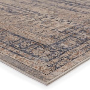 Tristdan Tan/Blue 6 ft. 5 in. x 9 ft. 6 in. Medallion Rectangle Area Rug