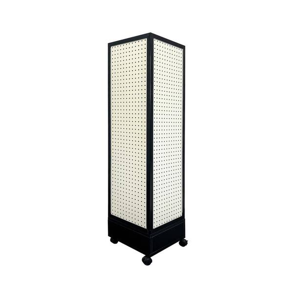 Afoxsos 4-Sided Rotating Pegboard Display Stand, MDF and
