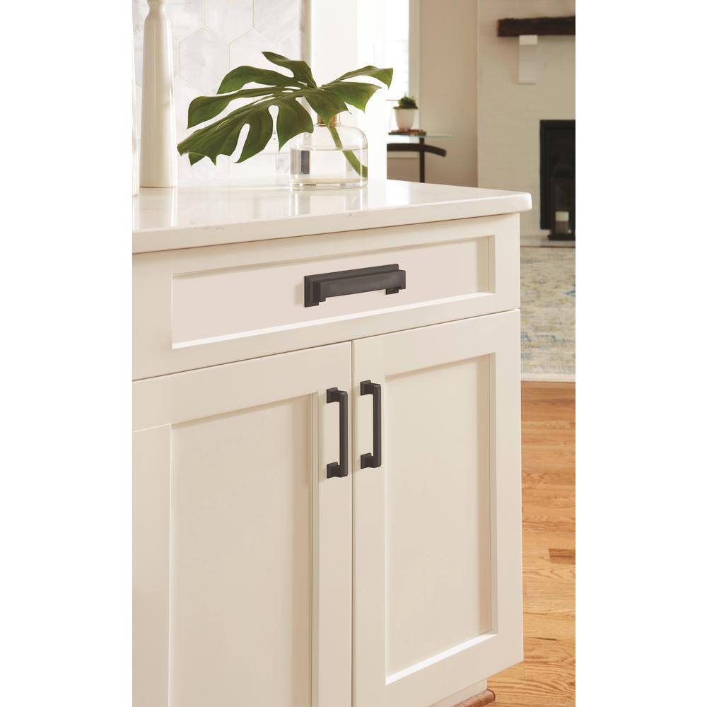 Matte Black Steel Bar Pull with Mounting Hardware