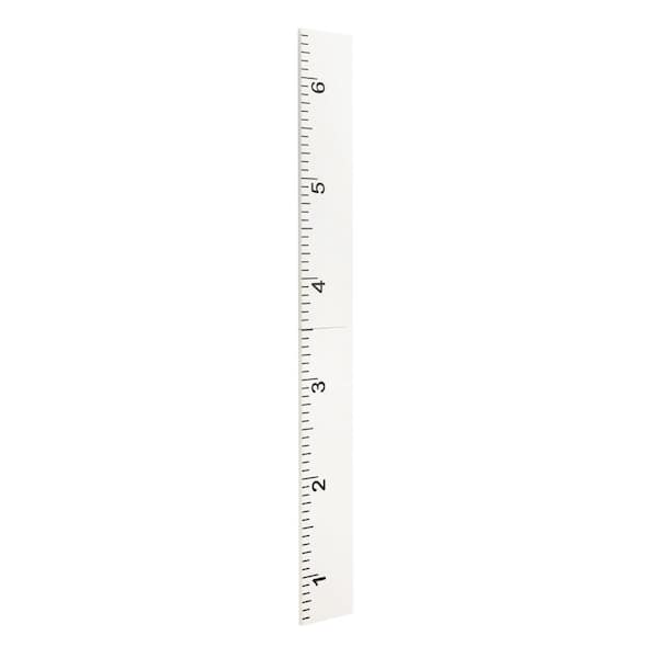 72 in. White Wood Kids Growth Chart