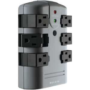 6-Outlet Pivot-Plug Surge Protector Wall Tap