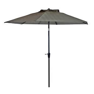 9 ft. Market Rochdale Tiltable Patio Umbrella in Brown