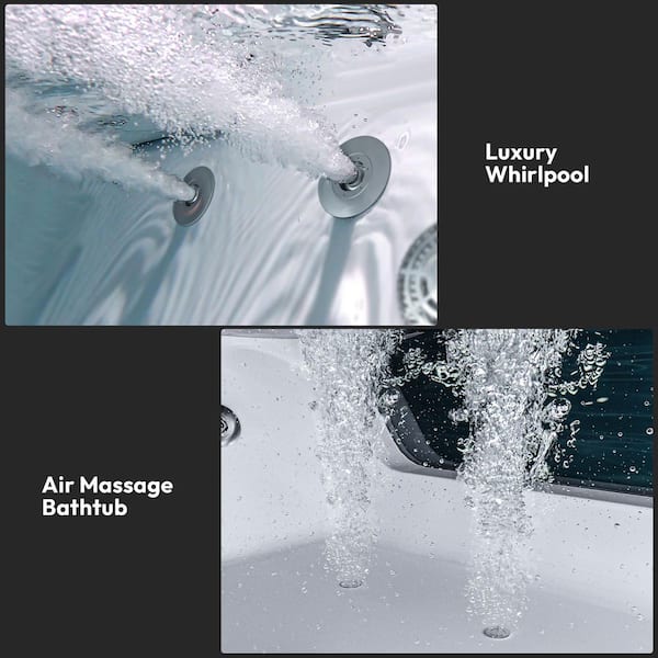 Empava 71 in. x 48 in. Whirlpool Air Combination Bathtub
