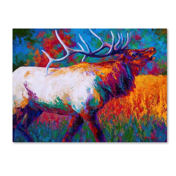 Trademark Fine Art 35 in. x 47 in. "Chorus Elk" by Marion Rose Printed Canvas Wall Art