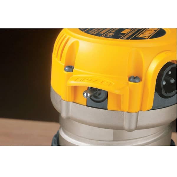 DEWALT 12 Amp Corded 2-1/4 Horsepower Electronic Variable Speed Fixed Base  Router with Soft Start DW618 The Home Depot