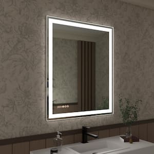 Swarm 30 in. W x 36 in. H Rectangular Frameless Radar LED Wall Bathroom Vanity Mirror