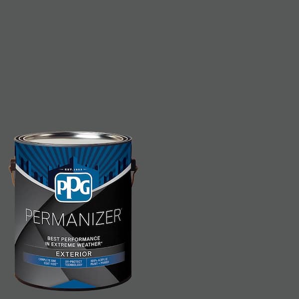 PERMANIZER 1 gal. PPG0997-7 Black Widow Semi-Gloss Exterior Paint