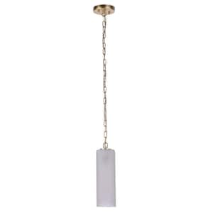 Myos 60 Watt 1 Light Sunset Gold Finish Dining/Kitchen Mini Pendant Light w/Frosted Ribbed Glass, No Bulbs Included