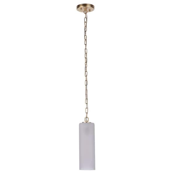 Myos 60 Watt 1 Light Sunset Gold Finish Dining/Kitchen Mini Pendant Light w/Frosted Ribbed Glass, No Bulbs Included