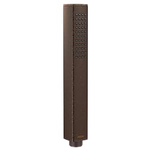 1-Spray Patterns 1.125 in. Wall Mount Modern Rectangular Replacement Handheld Shower Head in Oil Rubbed Bronze