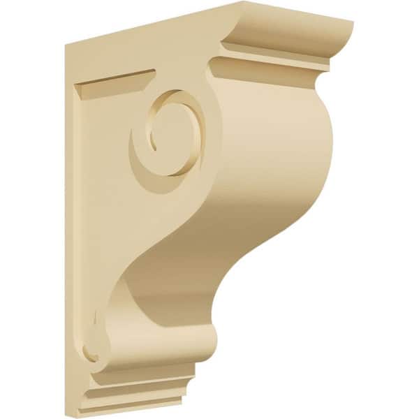 Ekena Millwork Standard Scroll 5 in. W x 14 in. H x 10 in. D Signature Urethane Polyurethane Corbel