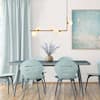 RRTYO Herculaneum 6-Light Brass Mid-Century Modern Linear Bubble Chandelier with Opal Globe Glass Shade for Kitchen Island 81010000042438