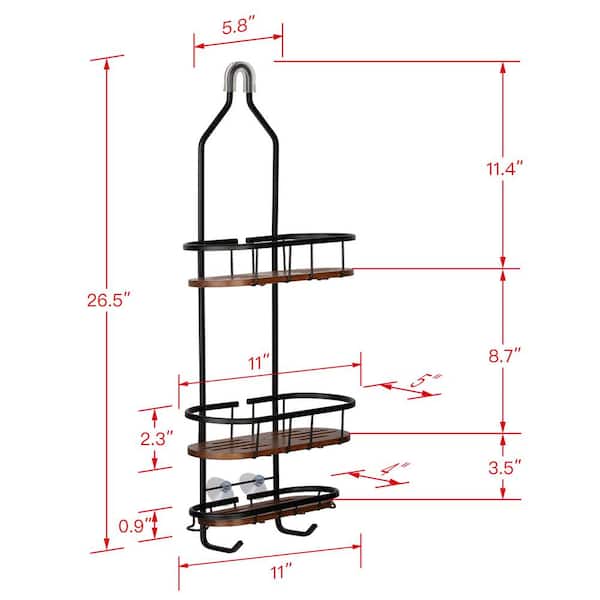 Honey-Can-Do Hanging Shower Caddy in Oil-Rubbed Bronze BTH-08990 - The Home  Depot