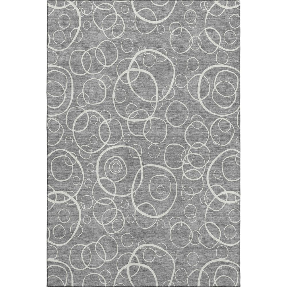 Mayfield Premium Machine Washable Abstract AMF2407 Gray 9 ft. x 12 ft. Area Rug price history on PriceWatchPro