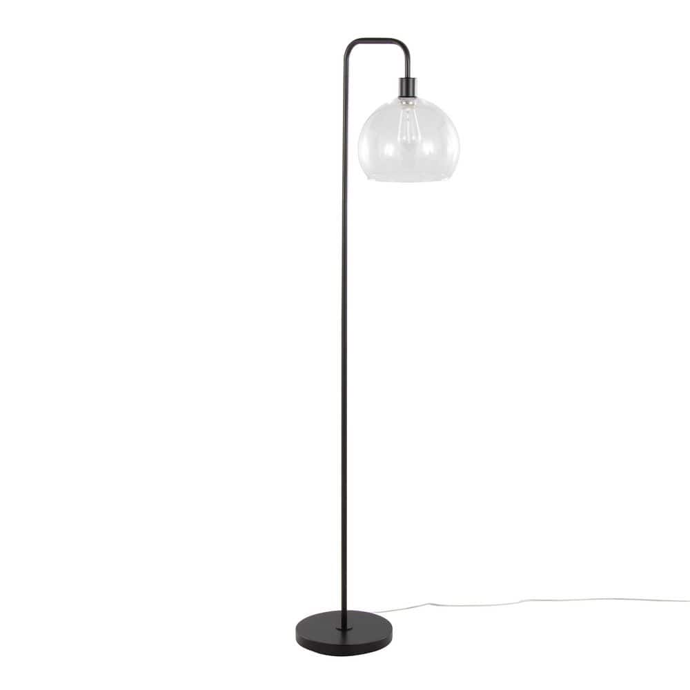 61.50 in. Oil Bronze Contemporary 1-Light Smart 1-Way (On/Off) Standard Floor Lamp for Living Room with Glass Dome Shade price history on PriceWatchPro