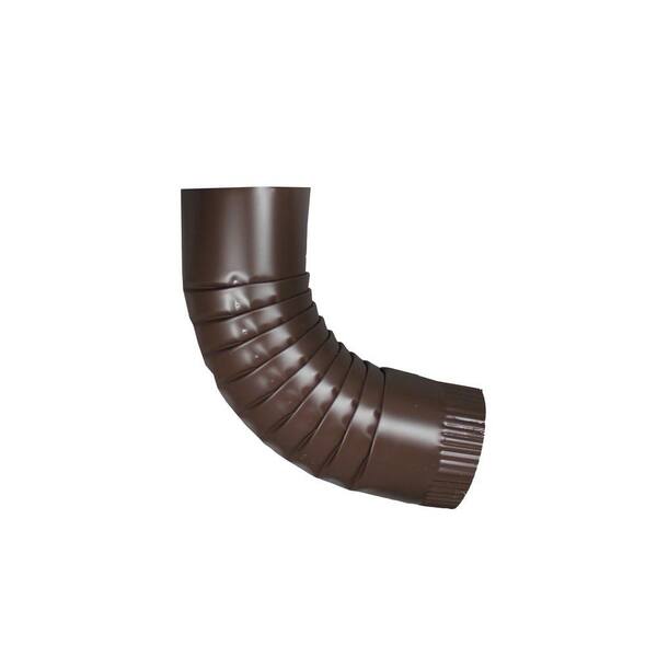 Spectra Pro Select 4 in. Round Royal Brown Aluminum Downpipe Elbow