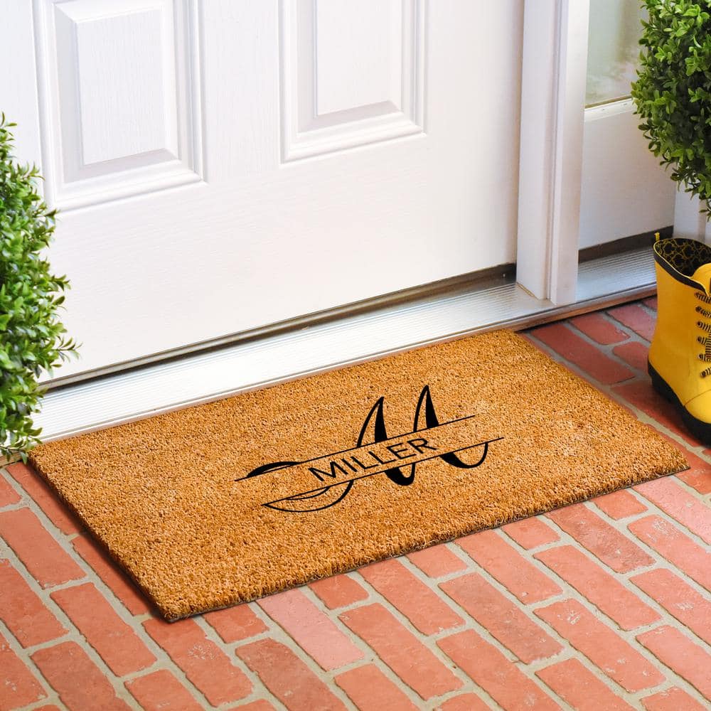 Miller Personalized Natural Coir Outdoor Doormat 17" x 29"