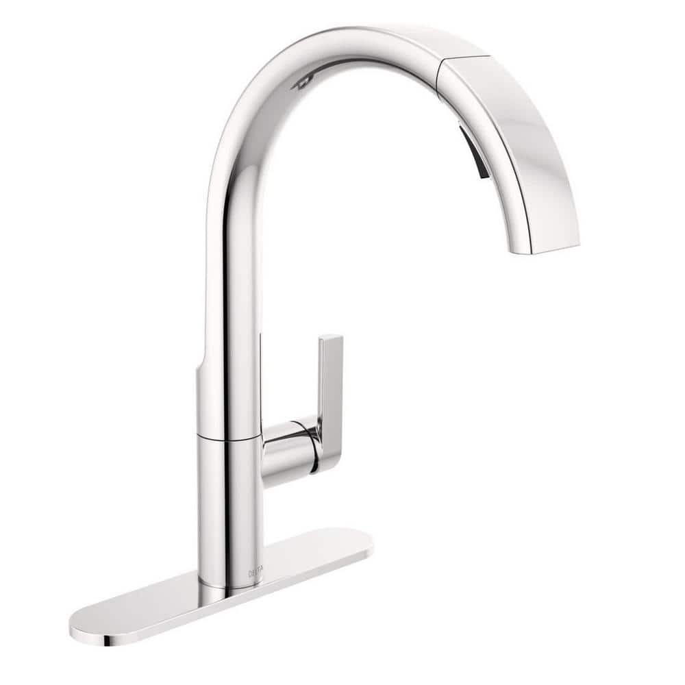 UPC 034449955577 product image for Keele Single-Handle Pull-Down Sprayer Kitchen Faucet in Chrome | upcitemdb.com