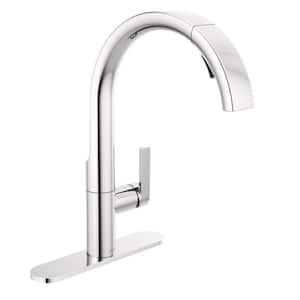 Keele Single-Handle Pull-Down Sprayer Kitchen Faucet in Chrome