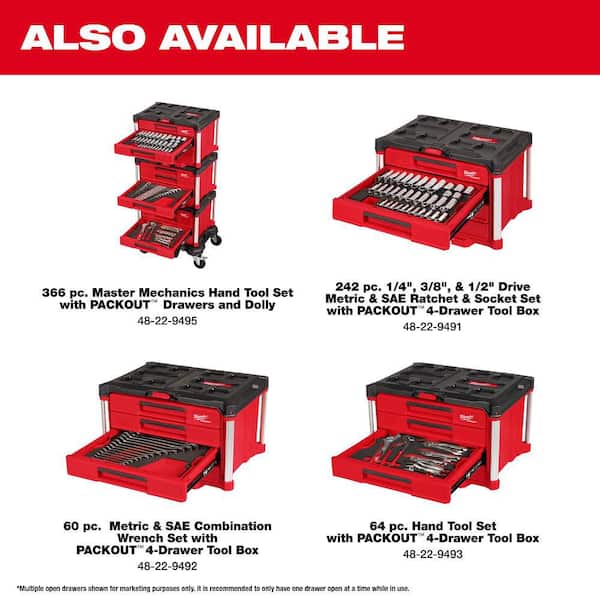 Milwaukee SAE Ratcheting Combination Wrench Set with Tray for