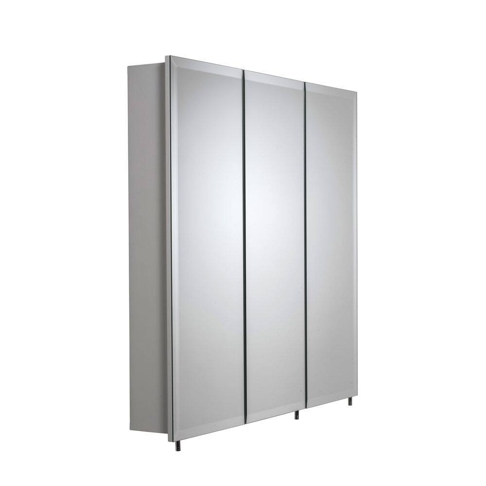 Croydex Acadia 30 In. W X 30 In. H Triple Door White Steel Surface ...