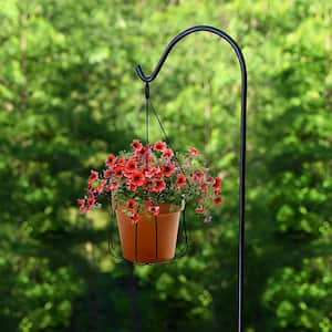 92 in. Black Shepherd's Hook Premium Metal Garden Plant Hanger (3-Pack)