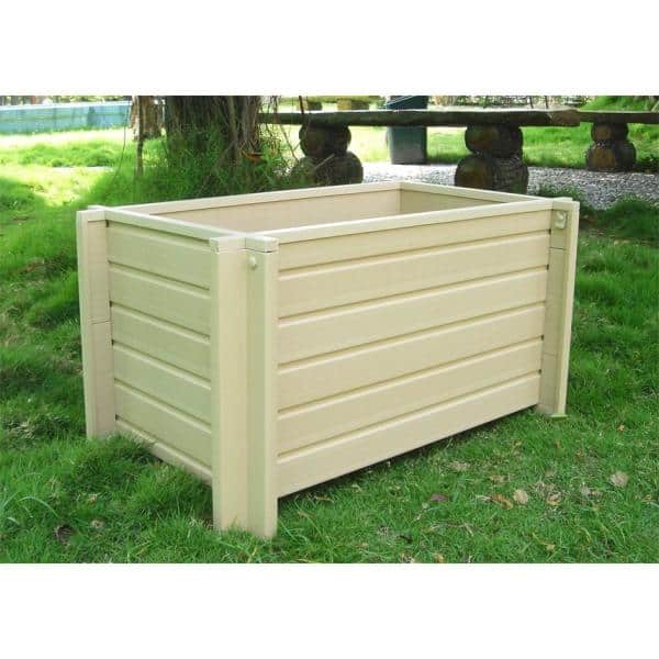 Beige Eco-Friendly 30" Wide Rectangular Planter
